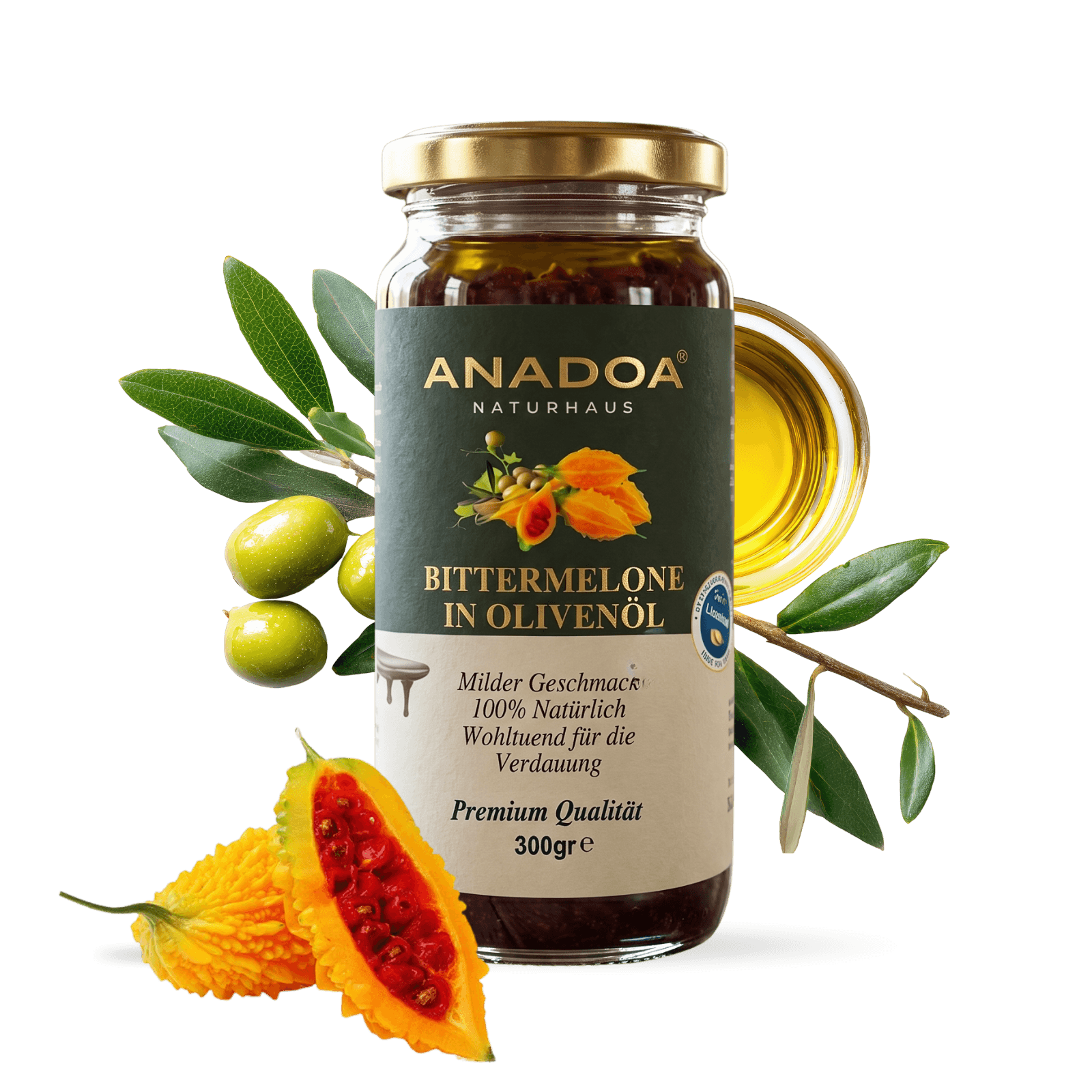 Anadoa Naturhaus Bittermelone Paste mit Olivenöl