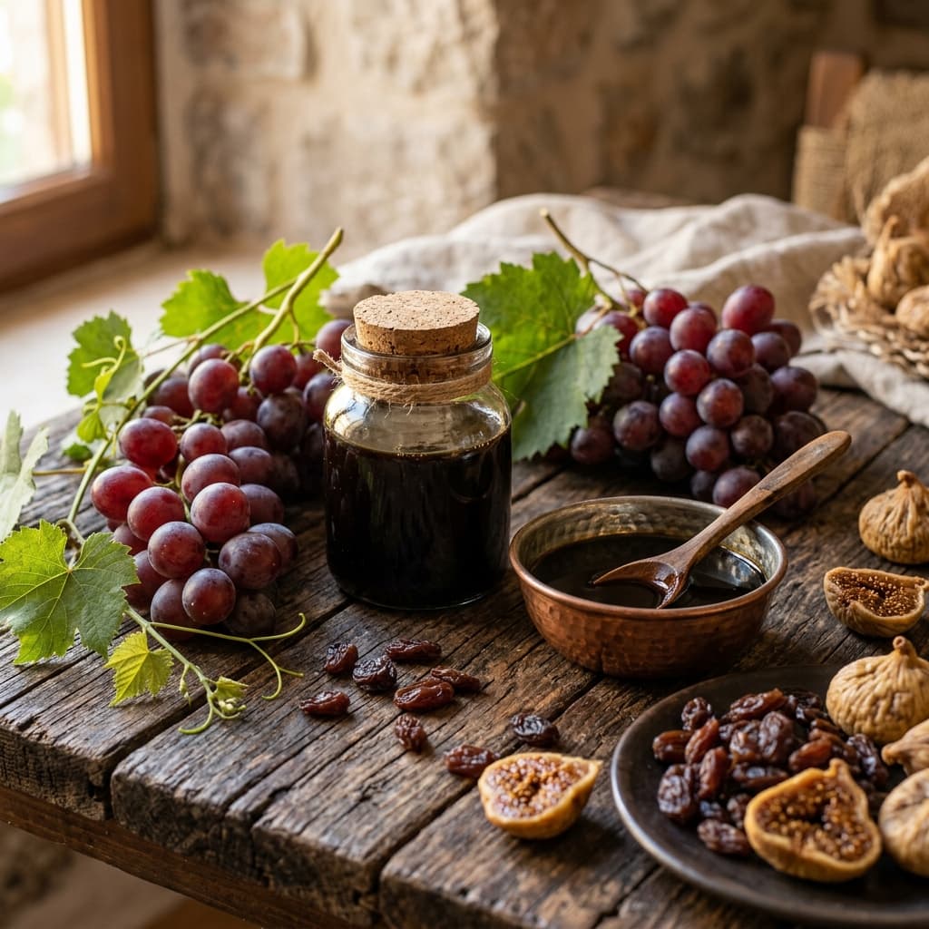 Traditionelles Pekmez und Tahin Frühstücks-Duo