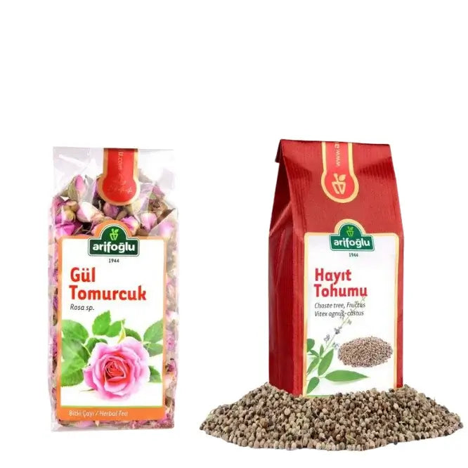 Spezialset für Frauen -Keuschlammsamen / Mönchspfeffer, Rosenknospen Tee