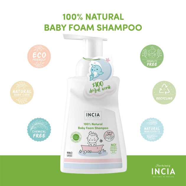 Incia Natürliches Baby-Schaum-Shampoo
