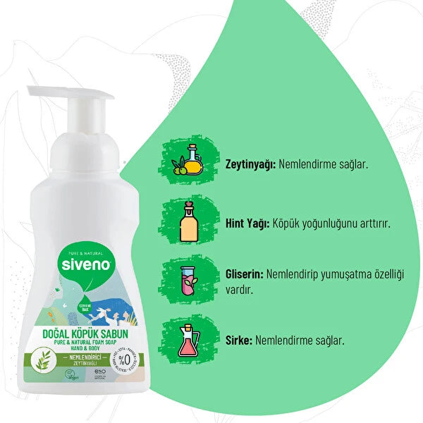 Siveno Pur &amp; Natürlich - Olivenöl Schaum Seife