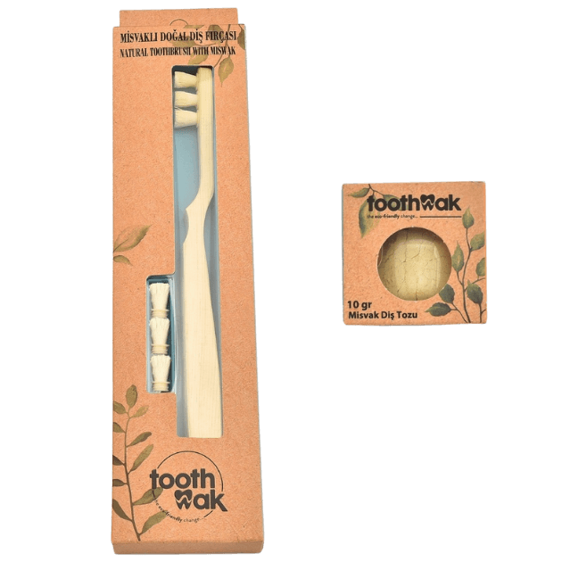 Toothwak Miswak Naturzahnbürste &amp; Natürliches Zahnpulver