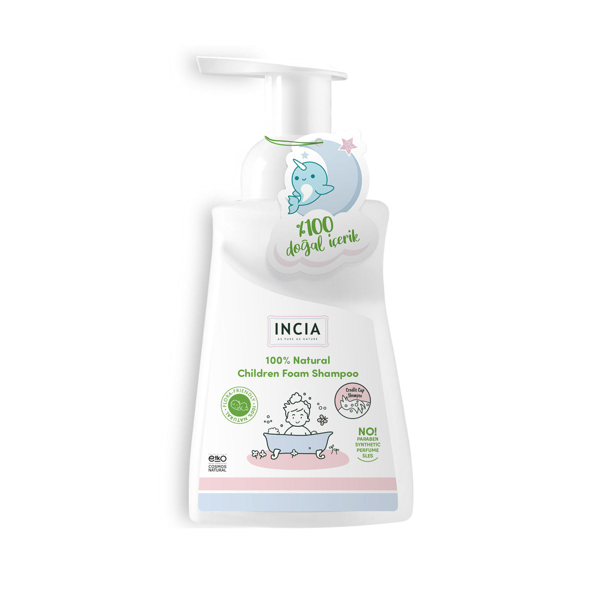 Incia Schäumendes Shampoo und Körperwäsche für Kinder